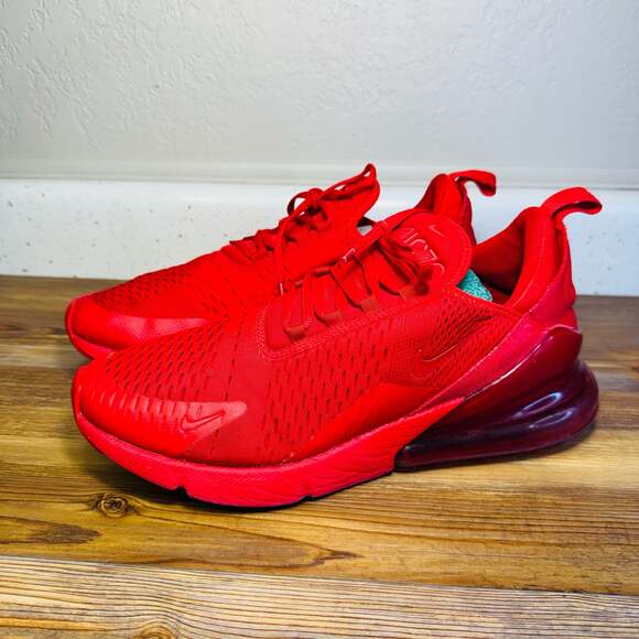 Nike Other - Nike Air Max 270 Triple Red Sneakers Size 11